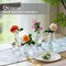 4Pcs Small Mini Flower Centerpieces Vases Handmade Decorative Cute Short Window Corner Home Decor for Wedding Reception Dining Table Single Rose Flowers